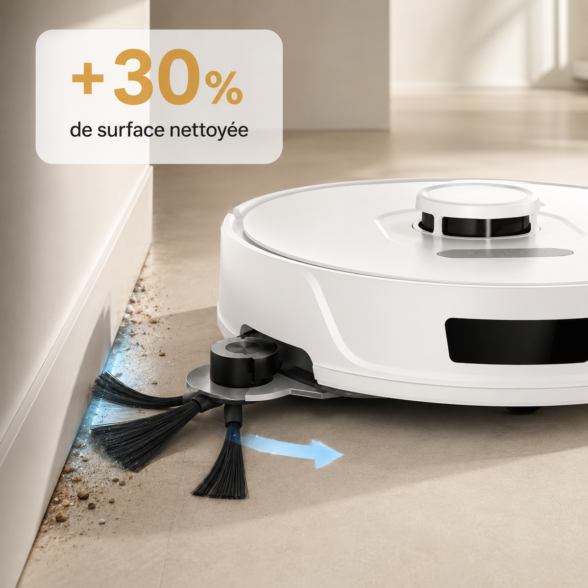 AXS-500 Robot Aspirateur Laveur 20 000 Pa, Station Autovidante 90 Jours
