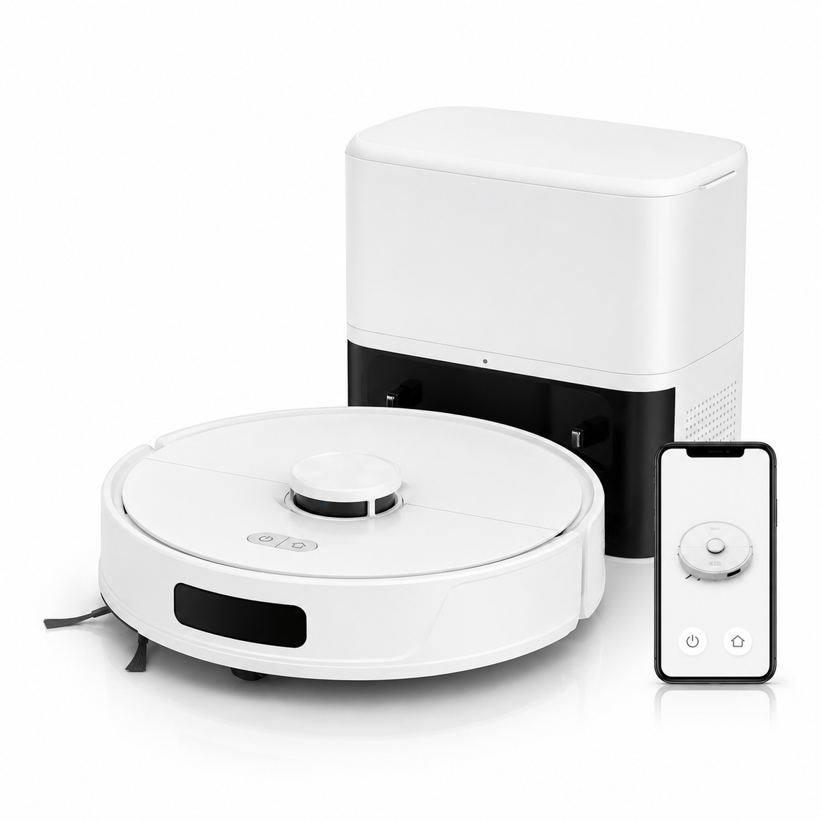 AXS-500 Robot Aspirateur Laveur 20 000 Pa, Station Autovidante 90 Jours