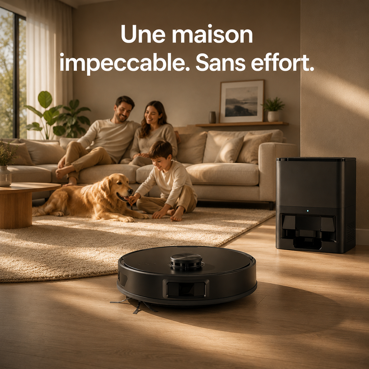 AXS-200 Pro robot aspirateur laveur vue de côté — Axsana